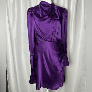 Kate Spade New York Draped Neck Long-Sleeved Mini Dress